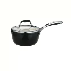 Brand new ๐ Tramontina Gourmet Ceramica Deluxe 1.5 Qt. Aluminum Ceramic Nonstick Sauce Pan In Metallic Black With Glass Lid โ