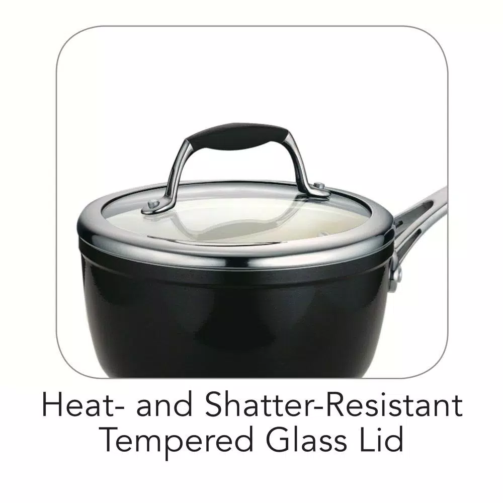 Brand new π Tramontina Gourmet Ceramica Deluxe 1.5 Qt. Aluminum Ceramic Nonstick Sauce Pan In Metallic Black With Glass Lid β 3 Brand new π Tramontina Gourmet Ceramica Deluxe 1.5 Qt. Aluminum Ceramic Nonstick Sauce Pan In Metallic Black With Glass Lid β - Image 3