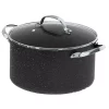 Best Sale 🛒 Starfrit The Rock 6 Qt. Round Aluminum Nonstick Casserole Dish In Black Speckle With Glass Lid ✨