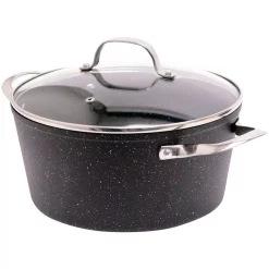 Best Sale 🛒 Starfrit The Rock 6 Qt. Round Aluminum Nonstick Casserole Dish In Black Speckle With Glass Lid ✨ -Cheap Cookware Shop unnamed file 3402