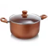 Budget 🔔 Better Chef 3 Qt. Round Aluminum Ceramic Nonstick Dutch Oven In Copper With Glass Lid 😍