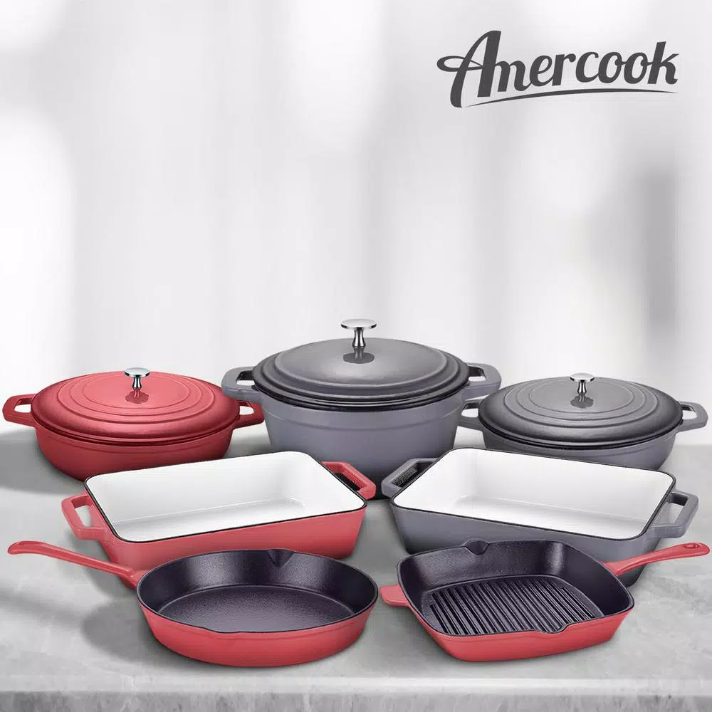 Hot Sale ๐งจ AMERCOOK LA PLURIEL 11.8 In. Cast Iron Roasting Pan In Gray ๐ 4 Hot Sale ๐งจ AMERCOOK LA PLURIEL 11.8 In. Cast Iron Roasting Pan In Gray ๐ - Image 4