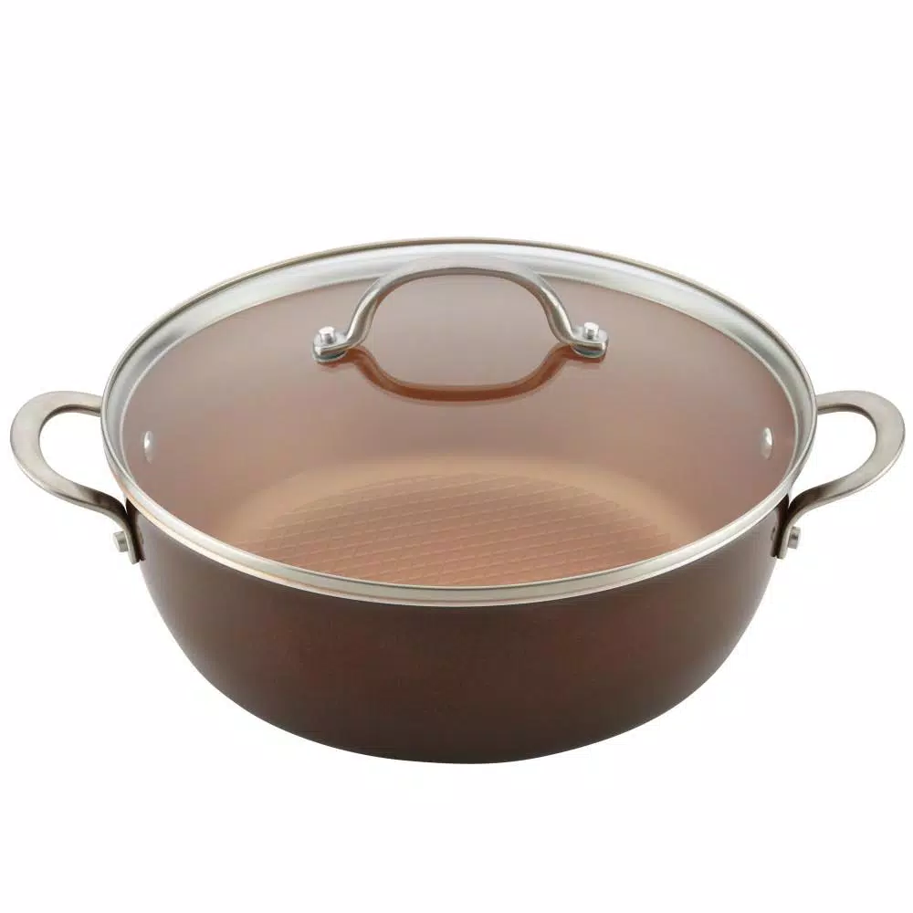 Hot Sale ⌛ Ayesha Curry Home Collection 7.5 Qt. Aluminum Nonstick Stock Pot In Brown Sugar With Glass Lid ✔️ 4 Hot Sale ⌛ Ayesha Curry Home Collection 7.5 Qt. Aluminum Nonstick Stock Pot In Brown Sugar With Glass Lid ✔️ - Image 4