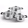 Best deal 🎉 Ozeri 6-Piece Stainless Steel Inductive Pot Set With Straining And Hands-Free Glass Lids 😉