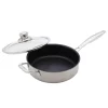 Deals ✨ Swiss Diamond Classic Series 3.1 Qt. Cast Aluminum Nonstick Saute Pan In Stainless Steel With Glass Lid ✔️