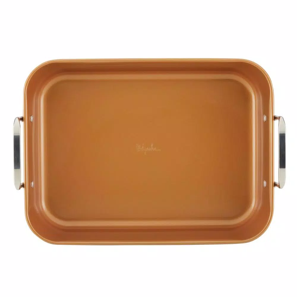 Best reviews of π Ayesha Curry Ayesha Bakeware Nonstick Roaster With Convertible Rack, 11-Inch X 15-Inch, Copper π₯ 2 Best reviews of π Ayesha Curry Ayesha Bakeware Nonstick Roaster With Convertible Rack, 11-Inch X 15-Inch, Copper π₯ - Image 2