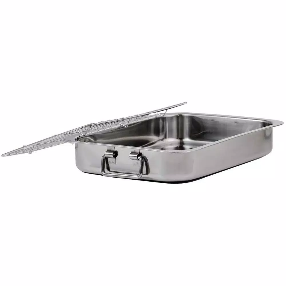 Deals ๐ Ovente 13 In. X 9.3 In. Dishwasher-Safe Stainless Steel Roasting Pan With Wire Rack And Handles ๐ 3 Deals ๐ Ovente 13 In. X 9.3 In. Dishwasher-Safe Stainless Steel Roasting Pan With Wire Rack And Handles ๐ - Image 3