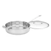 Hot Sale 🥰 Cuisinart Contour 5 Qt. Stainless Steel Saute Pan With Glass Lid ⭐