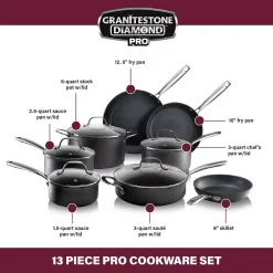 Best Sale 😉 GRANITESTONE Professional 13-Piece Aluminum Hard Anodized Diamond And Mineral 🧥 Coating Ultimate Nonstick Premium Cookware Set ❤️ -Cheap Cookware Shop unnamed file 3567