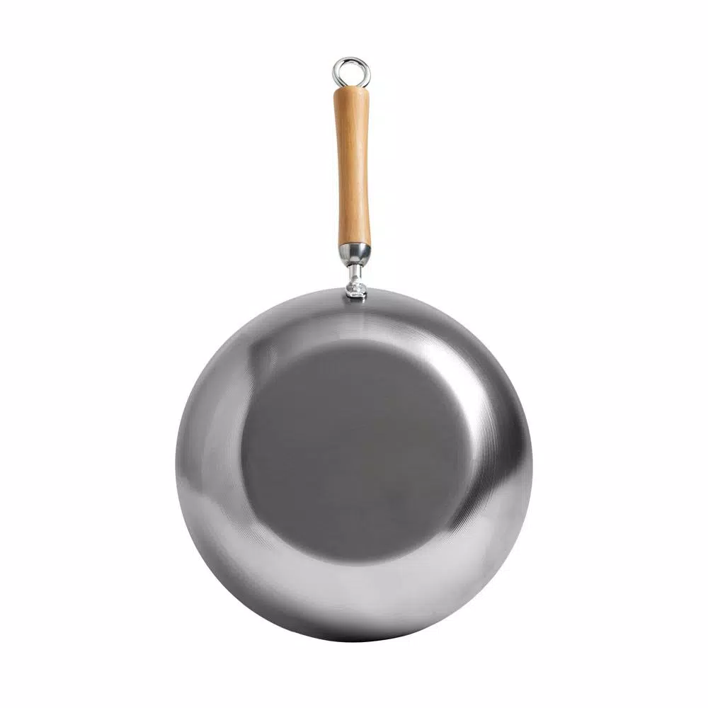Hot Sale ๐ Honey-Can-Do Joyce Chen 12 In. Silver Carbon Steel Stir-Fry Pan With Birchwood Handle โ๏ธ 4 Hot Sale ๐ Honey-Can-Do Joyce Chen 12 In. Silver Carbon Steel Stir-Fry Pan With Birchwood Handle โ๏ธ - Image 4