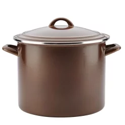 Flash Sale ❤️ Ayesha Curry Home Collection 12 Qt. Steel Nonstick Stock Pot In Brown Sugar With Lid 😍