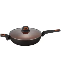 Flash Sale โจ AMERCOOK 12 In. Rough Non Stick ๐งฅ Coated Round Wok Pan Volcano Stone โ