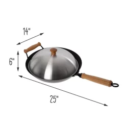 Promo ⭐ Honey-Can-Do Joyce Chen 10-Piece Set 14 In. Silver Steel Non-Stick Wok, Lid, 2-Racks, Paddle, 12 In. Spatula, 12 In. Tongs & More 🔥 -Cheap Cookware Shop unnamed file 3680