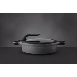 Cheap 🛒 BergHOFF GEM Stay Cool 4.9 Qt. Cast Aluminum Nonstick Saute Pan In Gray With Glass Lid 🤩 -Cheap Cookware Shop unnamed file 3689