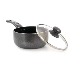 New โ๏ธ Better Chef 2 Qt. Aluminum Nonstick Sauce Pan In Gray With Glass Lid โ