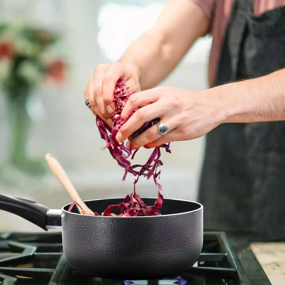 New ✔️ Better Chef 2 Qt. Aluminum Nonstick Sauce Pan In Gray With Glass Lid ⌛ 4 New ✔️ Better Chef 2 Qt. Aluminum Nonstick Sauce Pan In Gray With Glass Lid ⌛ - Image 4