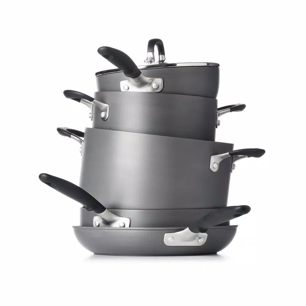 Discount π₯° OXO Good Grips 10-Piece Hard-Anodized Aluminum Nonstick Cookware Set In Gray π 3 Discount π₯° OXO Good Grips 10-Piece Hard-Anodized Aluminum Nonstick Cookware Set In Gray π - Image 3