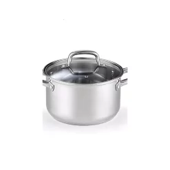 Hot Sale 🎁 Cook N Home 5 Qt. Round Stainless Steel Casserole Dish With Glass Lid ⭐