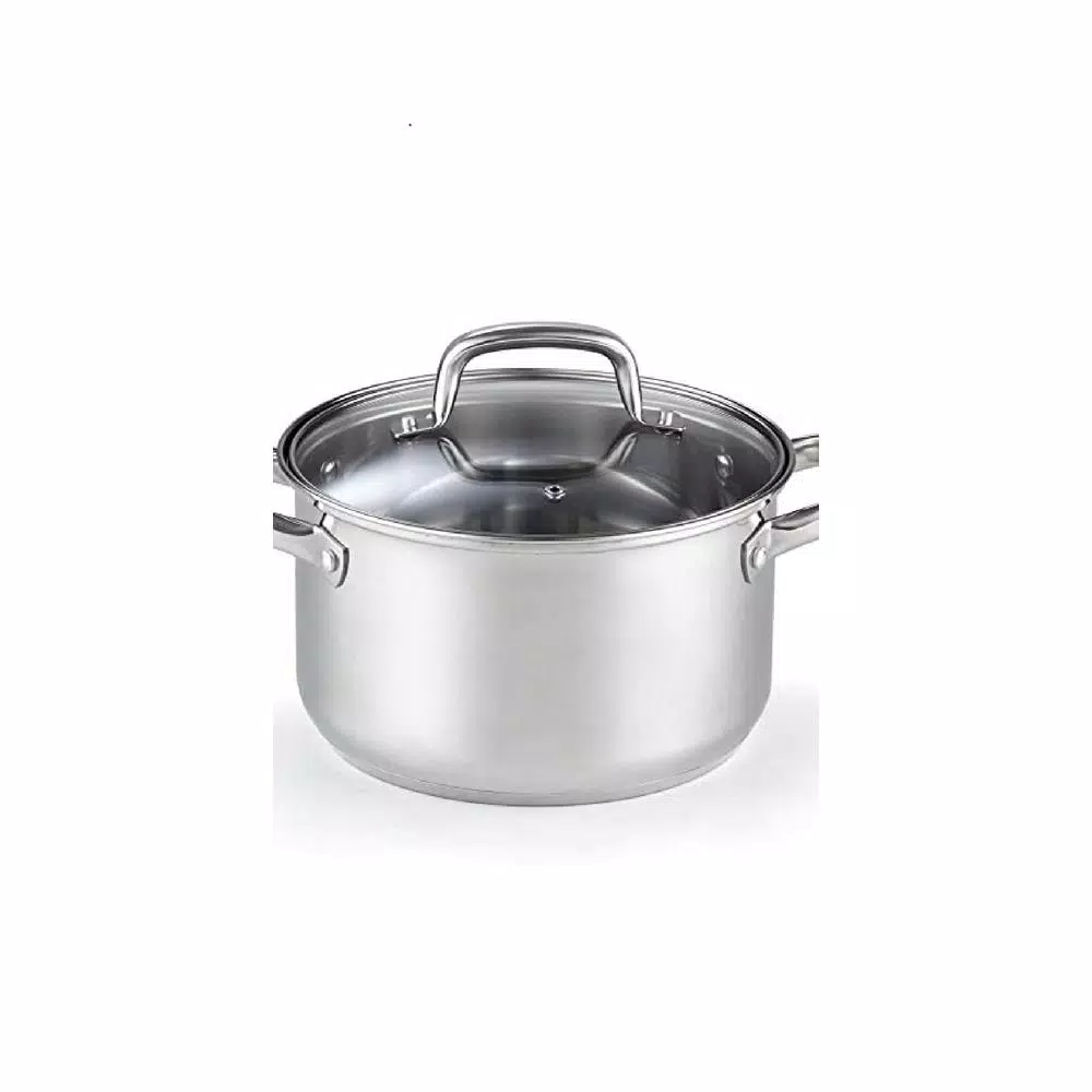 Hot Sale ๐ Cook N Home 5 Qt. Round Stainless Steel Casserole Dish With Glass Lid โญ 1 Hot Sale ๐ Cook N Home 5 Qt. Round Stainless Steel Casserole Dish With Glass Lid โญ