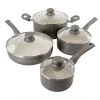 Wholesale 🛒 Oster Newcrest 8-Piece Aluminum Nonstick Cookware Set In Gray 💯
