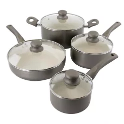 Wholesale 🛒 Oster Newcrest 8-Piece Aluminum Nonstick Cookware Set In Gray 💯