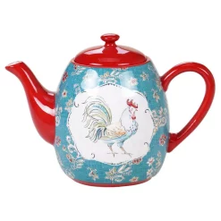 Coupon โค๏ธ Certified International Morning Bloom 40 Oz. 4-Cup Multicolored Teapot ๐