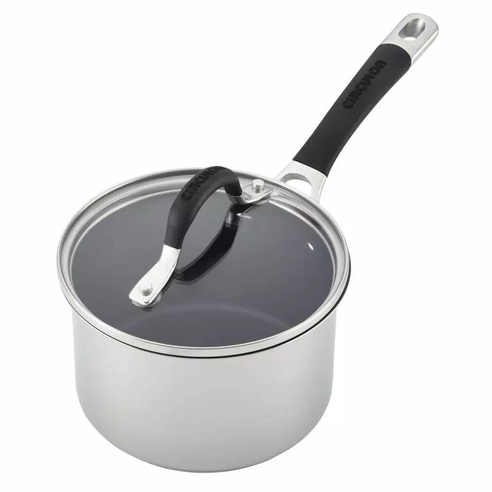 Discount ✔️ Circulon Momentum 2 Qt. Stainless Steel Nonstick Sauce Pan With Glass Lid ✔️ 4 Discount ✔️ Circulon Momentum 2 Qt. Stainless Steel Nonstick Sauce Pan With Glass Lid ✔️ - Image 4