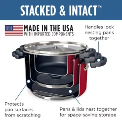 Budget ✨ Farberware Neat Nest Space Saving 6 Qt. Aluminum Nonstick Sauce Pot In Red With Glass Lid 🔔 -Cheap Cookware Shop unnamed file 3934