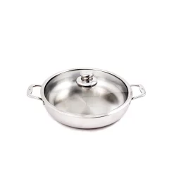 New 🛒 Swiss Diamond Premium Clad 5.8 Qt. Stainless Steel Saute Pan With Glass Lid 🌟