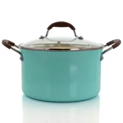 Wholesale ๐ฅฐ Oster Carrick 6 Qt. Round Aluminum Nonstick Dutch Oven In Mint With Glass Lid โ