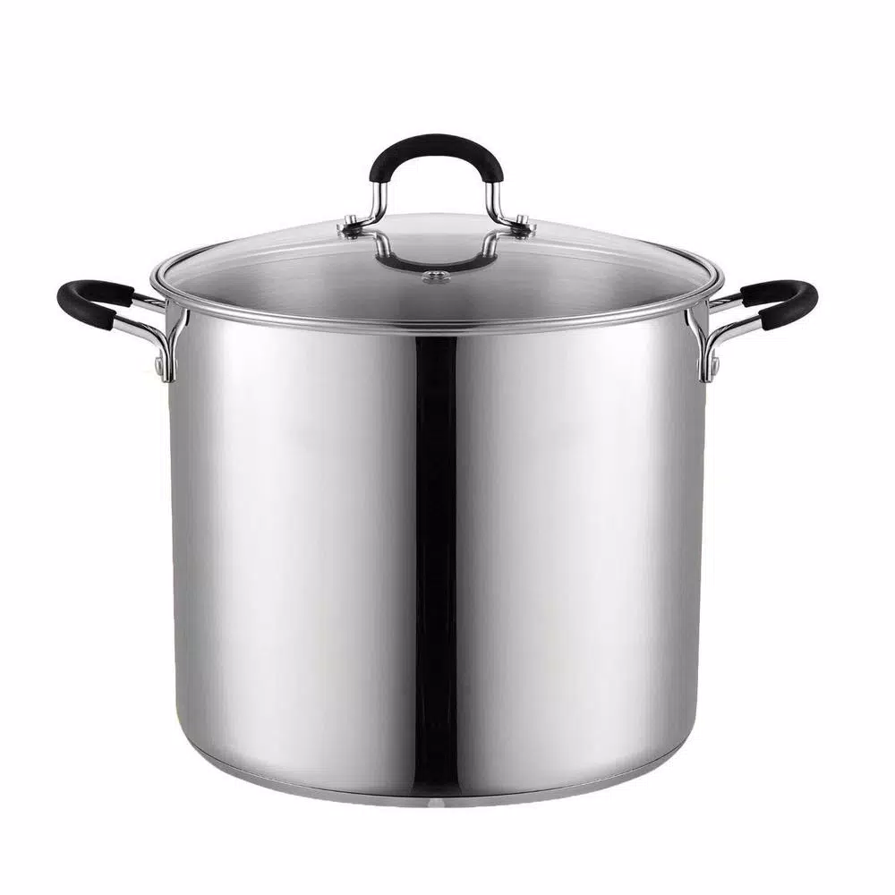 Brand new ๐ Cook N Home 12 Qt. Stainless Steel Stock Pot In Black And Stainless Steel With Glass Lid ๐ 1 Brand new ๐ Cook N Home 12 Qt. Stainless Steel Stock Pot In Black And Stainless Steel With Glass Lid ๐
