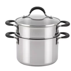 Flash Sale ๐ Circulon Momentum 3 Qt. Stainless Steel Nonstick Sauce Pot With Glass Lid ๐