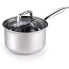 New 😉 Cook N Home 3 Qt. Stainless Steel Sauce Pan With Glass Lid 🔔