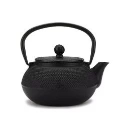 Wholesale ❤️ Mind Reader 3.3-Cup Black Japanese Style Cast Iron Tetsubin Tea Pot With Infuser 🤩