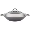 Best Sale 🌟 Circulon Elementum Hard-Anodized Nonstick Covered Wok With Side Handles, 14-Inch, Oyster Gray ❤️