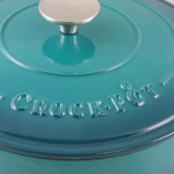 Deals 🤩 Crock-Pot Artisan 3.5 Qt. Cast Iron Nonstick Saute Pan In Teal Ombre With Lid ⌛ -Cheap Cookware Shop unnamed file 4069