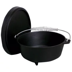 Promo 🔔 King Kooker Pre-seasoned 4 Qt. Cast Iron Dutch Oven In Black With Lid ✔️