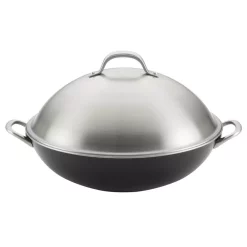 Hot Sale ๐ฅ Circulon Ultimum Forged Aluminum Nonstick Covered Wok, 13.75 In., Black ๐