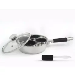 Cheap Cookware Shop 45 Discount โ๏ธ ExcelSteel 4-Cup 18/10 Stainless Egg Poacher With Silicone Grip โ๏ธ