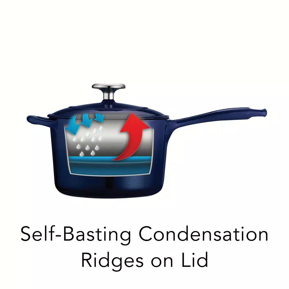 Hot Sale ๐ Tramontina Gourmet 2.5 Qt. Porcelain-Enameled Cast Iron Sauce Pan In Gradated Cobalt With Lid ๐ฅ 7 Hot Sale ๐ Tramontina Gourmet 2.5 Qt. Porcelain-Enameled Cast Iron Sauce Pan In Gradated Cobalt With Lid ๐ฅ - Image 7