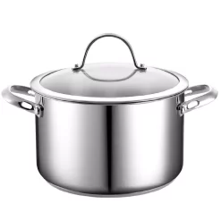 Cheap Cookware Shop 41 Cheapest ๐ Cooks Standard Classic 6 Qt. Stainless Steel Stock Pot With Glass Lid ๐