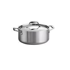 Cheap Cookware Shop 37 Promo ๐คฉ Tramontina Gourmet Tri-Ply Clad 5 Qt. Round Stainless Steel Dutch Oven With Lid ๐