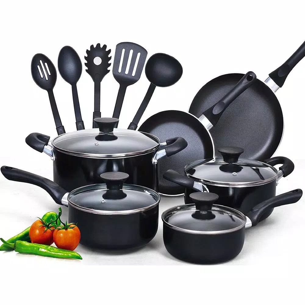 Deals ๐ฏ Cook N Home Stay Cool Handle 15-Piece Aluminum Nonstick Cookware Set In Black ๐ฅ 1 Deals ๐ฏ Cook N Home Stay Cool Handle 15-Piece Aluminum Nonstick Cookware Set In Black ๐ฅ