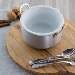 Buy ✔️ Gibson Home Noble Taste 0.81 Qt. Round Stainless Steel Dutch Oven In Silver 🛒 -Cheap Cookware Shop unnamed file 451