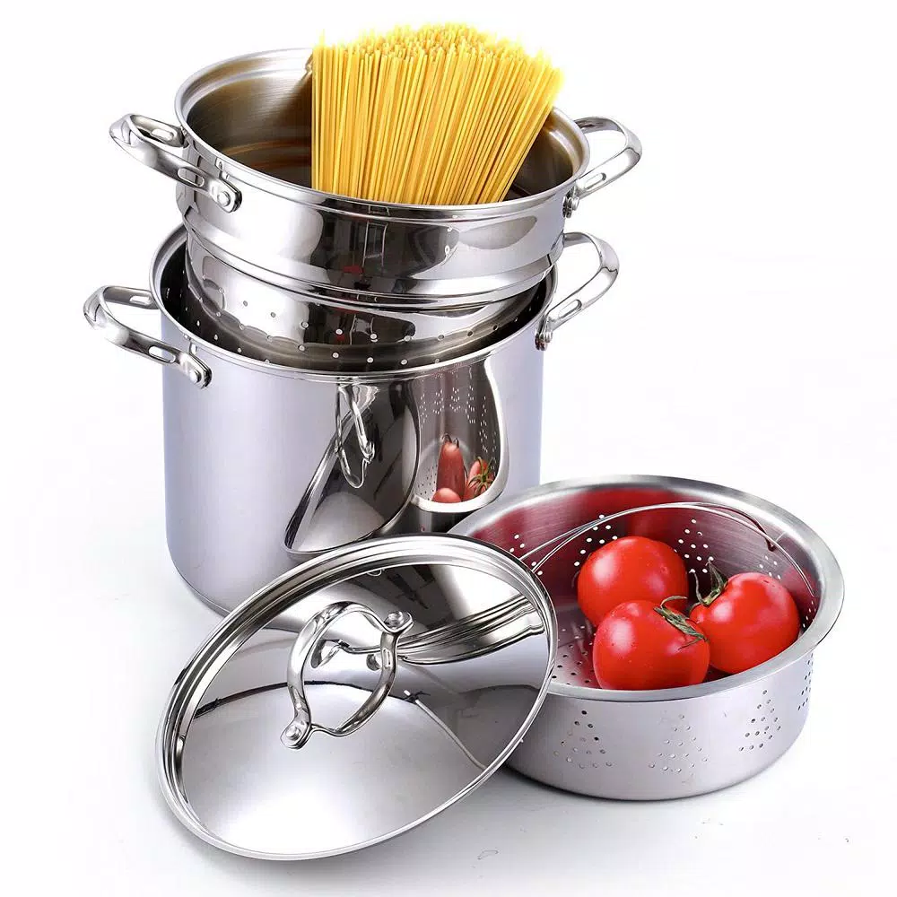 Discount ๐ Cooks Standard Classic 12 Qt. Stainless Steel Pasta Stockpot Cooker Steamer Multi-Pot Set ๐ 4 Discount ๐ Cooks Standard Classic 12 Qt. Stainless Steel Pasta Stockpot Cooker Steamer Multi-Pot Set ๐ - Image 4