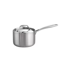 Budget 🔔 Tramontina Gourmet Tri-Ply Clad 2 Qt. Stainless Steel Sauce Pan With Lid 🌟
