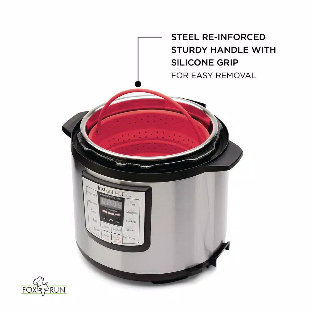 Wholesale π₯° Fox Run 6 Qt. Red Collapsible Silicone Steamer Insert For Instant Pot π 4 Wholesale π₯° Fox Run 6 Qt. Red Collapsible Silicone Steamer Insert For Instant Pot π - Image 4