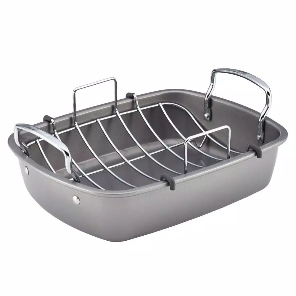 Cheap ๐ Circulon 17 In. X 13 In. Nonstick Bakeware Roaster With U-Rack โจ 1 Cheap ๐ Circulon 17 In. X 13 In. Nonstick Bakeware Roaster With U-Rack โจ