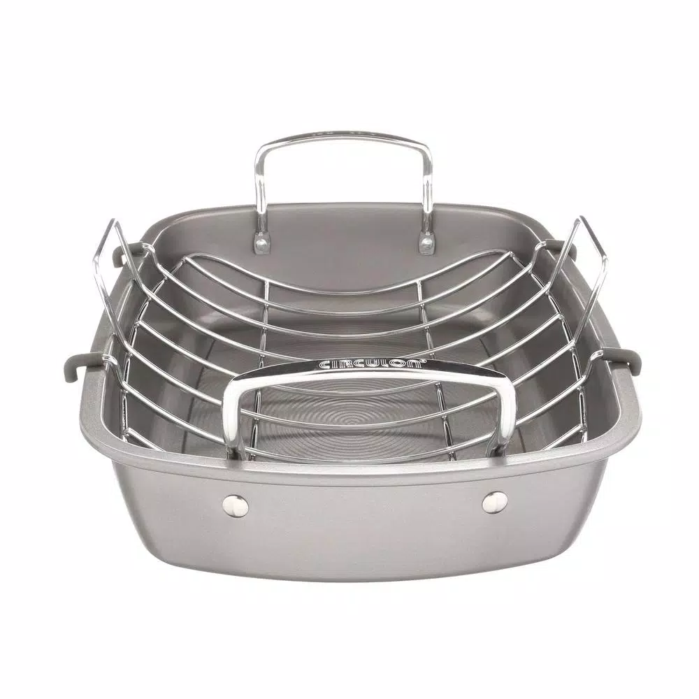 Cheap ๐ Circulon 17 In. X 13 In. Nonstick Bakeware Roaster With U-Rack โจ 2 Cheap ๐ Circulon 17 In. X 13 In. Nonstick Bakeware Roaster With U-Rack โจ - Image 2