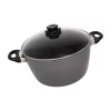 Budget 🛒 Swiss Diamond Swiss Titan 8.5 Qt. Titanium Nonstick Stock Pot In Gray With Glass Lid 🧨